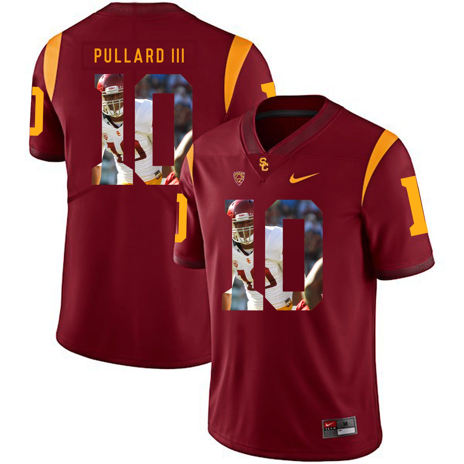 Men USC Trojans #10 Pullard iii Red Fashion Edition Customized NCAA Jerseys